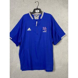 Adidas Baseball Shirt North Carolina Mens Sz Lg Gamemode Climalite Half Zip